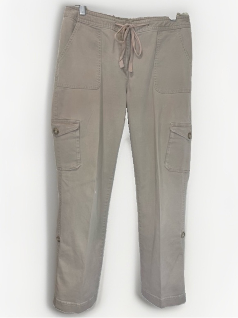 L.L. Bean Women's Favorite Fit Straight Leg Cargo Pants Cotton Khaki Size 10